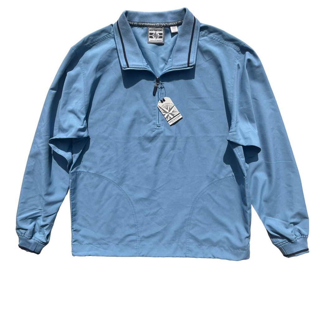 Destinations American Identity Men Small Blue 1/4 Zip Poly Avery Pullover Jacket